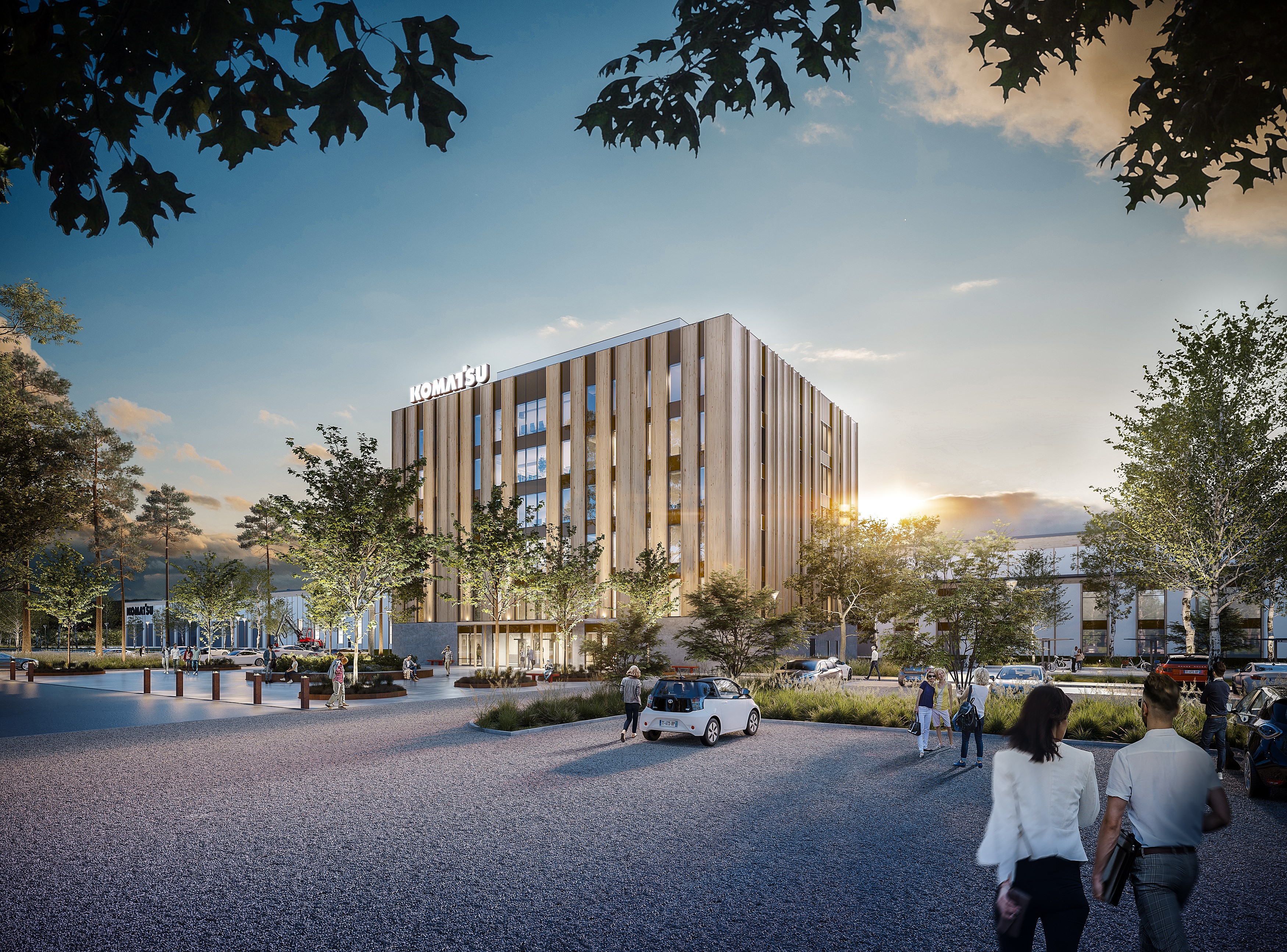 Lättelement växlar upp för omfattande takleverans till Komatsu Forest